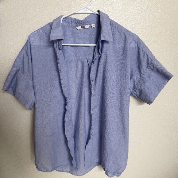 Uniqlo Linen Button Up Shirt - Picture 3 of 3